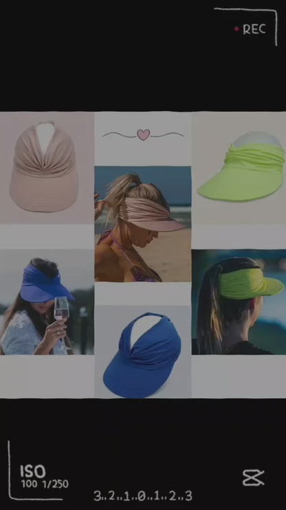 VISERA Y GORRA PARA PLAYA MUJER